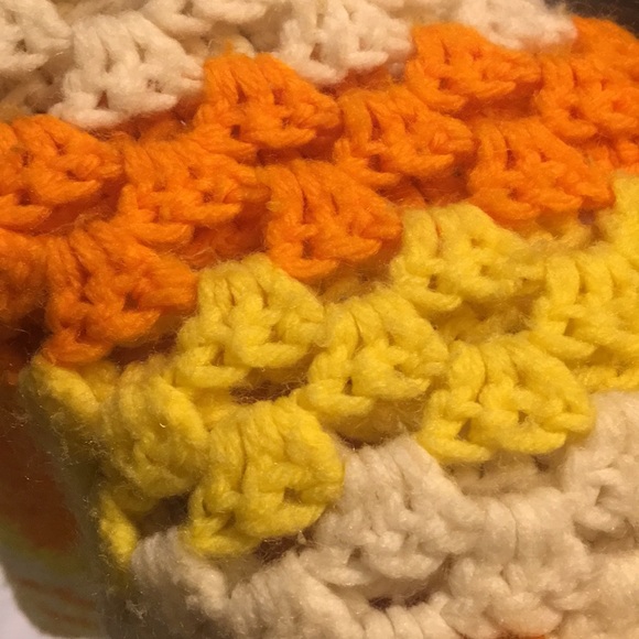 Candy-corn colored afghan - Picture 8 of 8